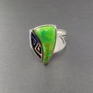 Jay King Green Turquoise Ring Sz 10